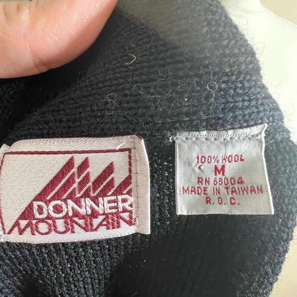 Vintage donner mountain wool sweater size medium Black - Image 9