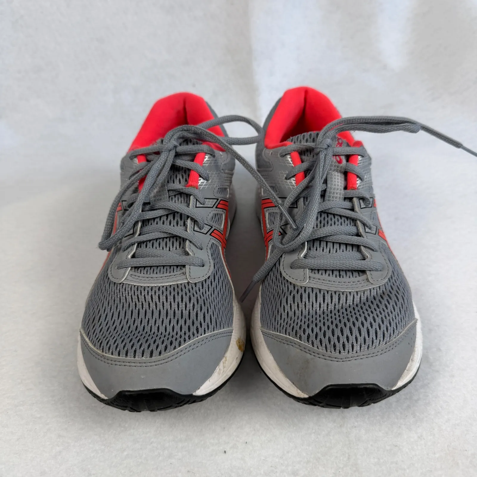 ASICS Gel Contend 6 Wide Running Shoes Gray Red Womens 8 Athletic Sneakers - Image 3