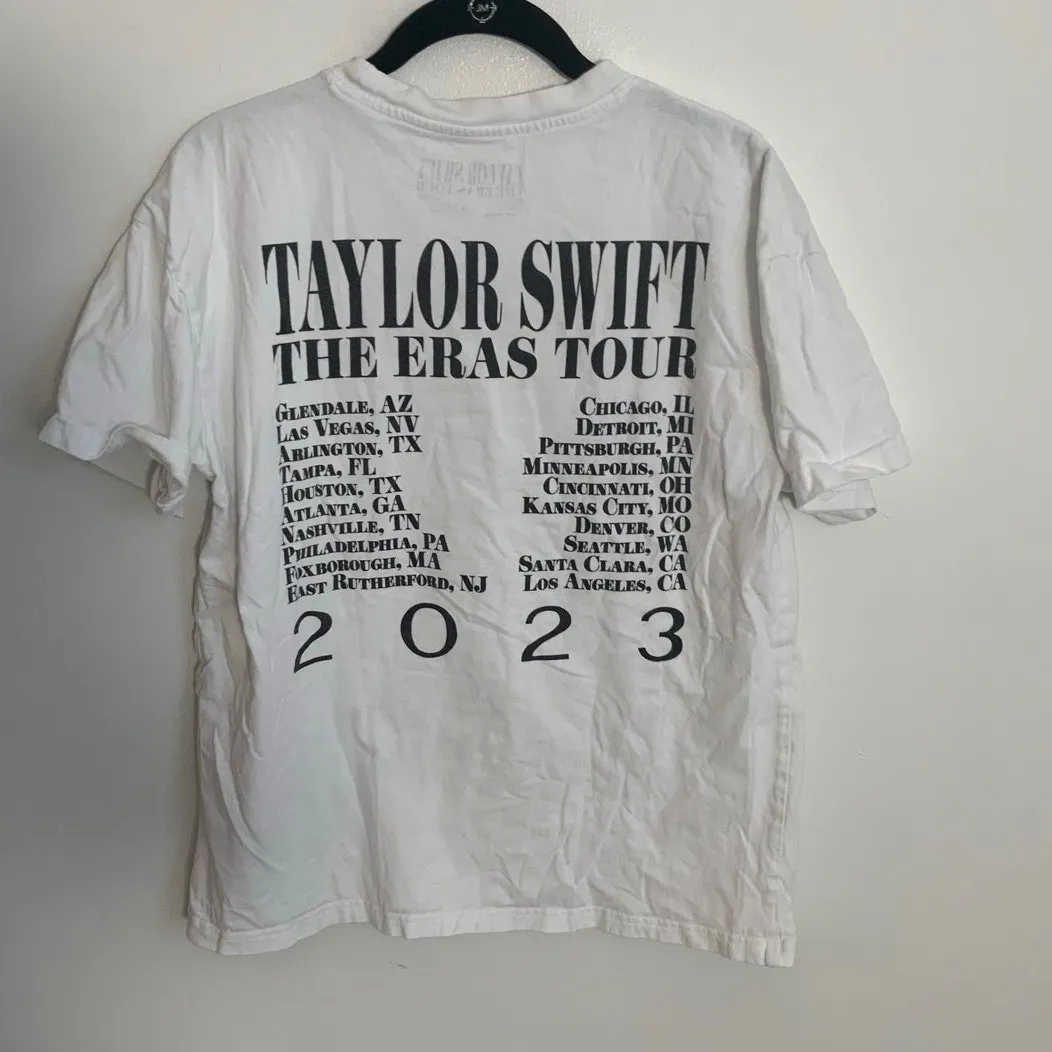 TAYLOR SWIFT- Eras Tour Concert‎ T-Shirt White Short Sleeve Official Merch - Image 4