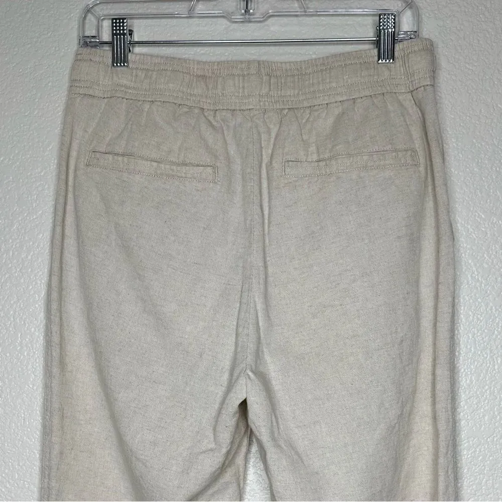 NWOT Zara Linen Blend Cream Pull On Pants - Image 7