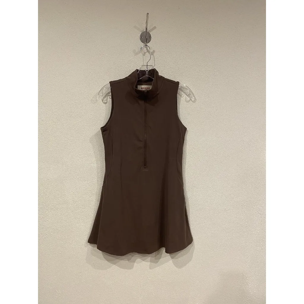 Recess Merrit Dress Womens Medium Brown Sleeveless Zip Golf Tennis - Image 2