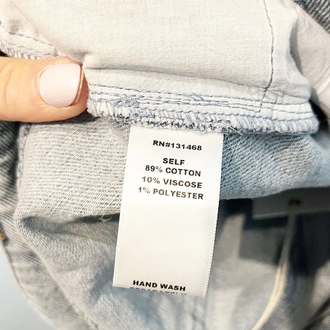 Vici Midnight Muse Rhinestone Studded Denim Mini Skirt Blue Small - Image 5