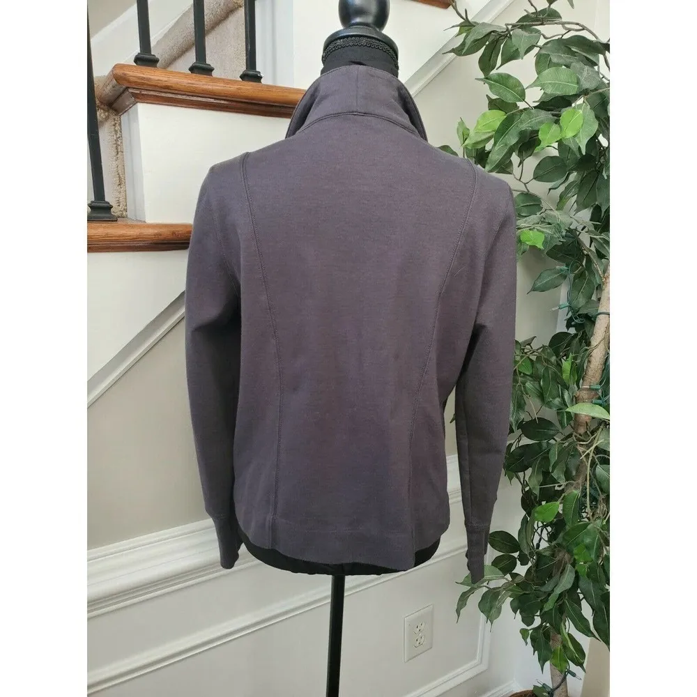 Calvin Klein Women Gray Cotton & Nylon Long Sleeve Collared Casual Jacket - Image 7