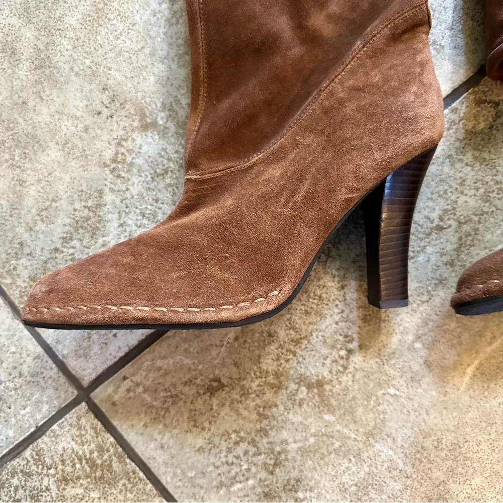 Hot in Hollywood suede slouch boots can be worn two ways NWOT Brown Size 9 - Image 5