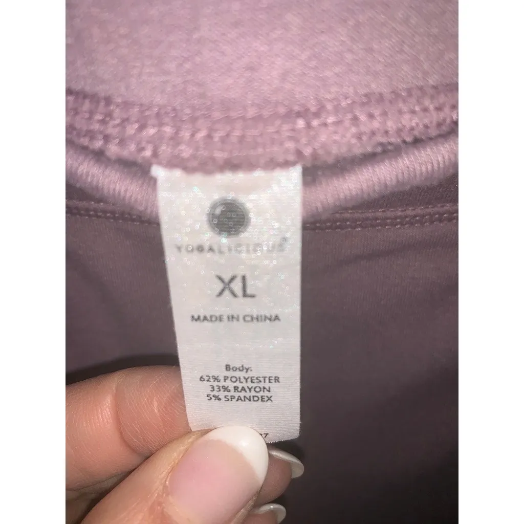 Yogalicious Women's XL Purple Pull-On Sweatpants‎ Casual Elastic Waistband - Image 3