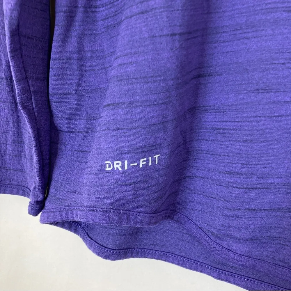 3/$30 Nike Dri-Fit Elmira College Basketball Purple/Gold Long Sleeve Athletic - Image 4