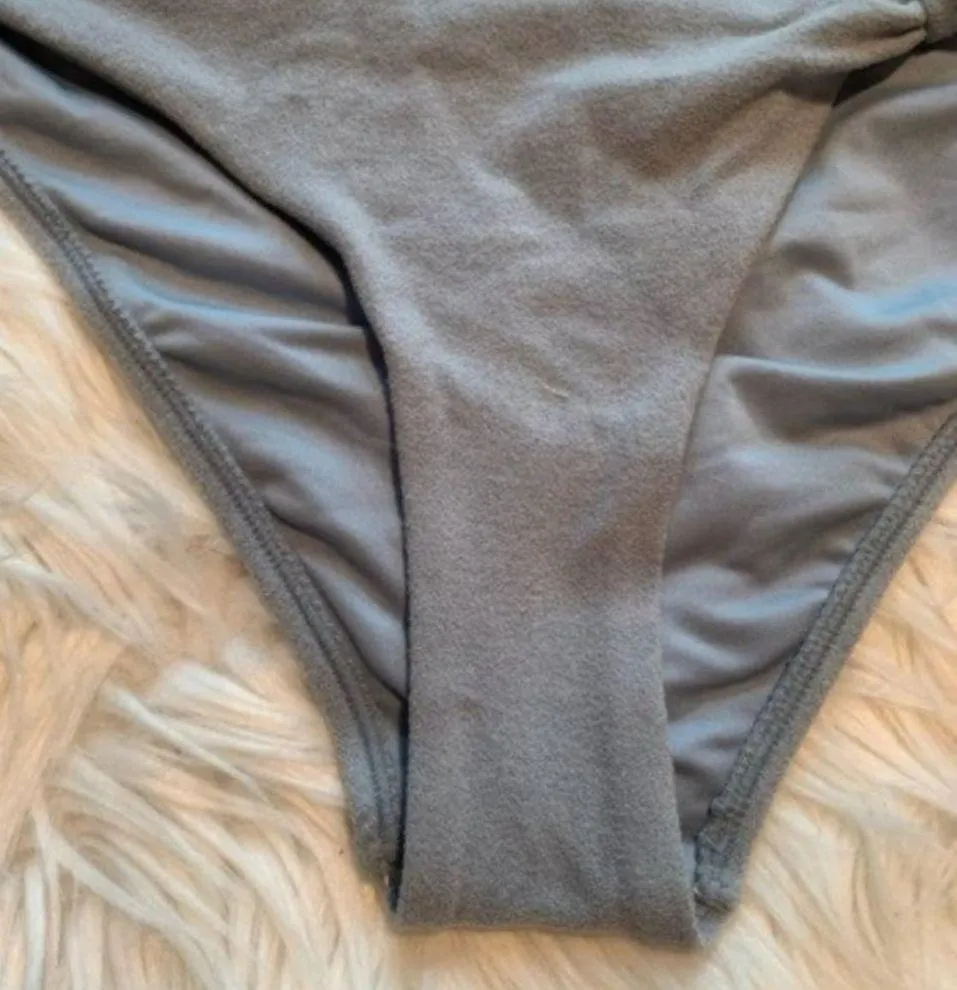 Topshop Velour Knot Bikini Bottoms Light Blue - Image 6