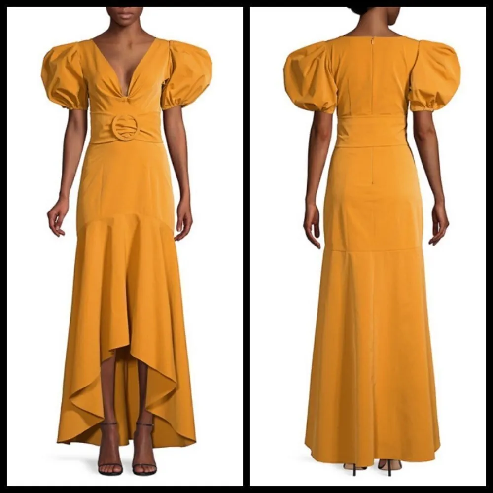 💕SACHIN & BABI💕 Layla Dress ~ Puff Sleeve Gown Desert 6 NWT - Image 7