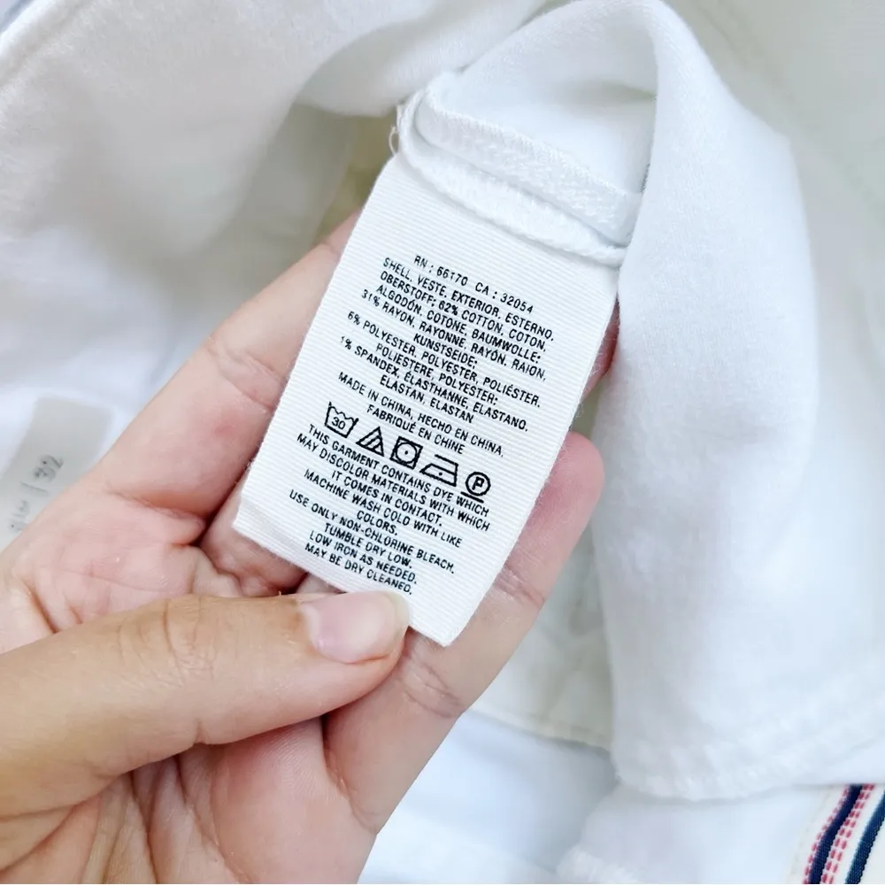 Pilcro • Anthro Belted Palazzo Shorts high rise white stretch denim tie waist - Image 7