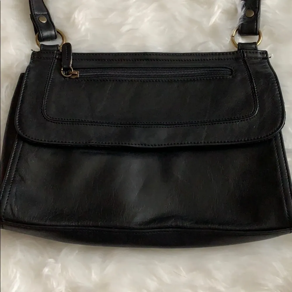 Fossil Vintage Black Leather Satchel - Image 2