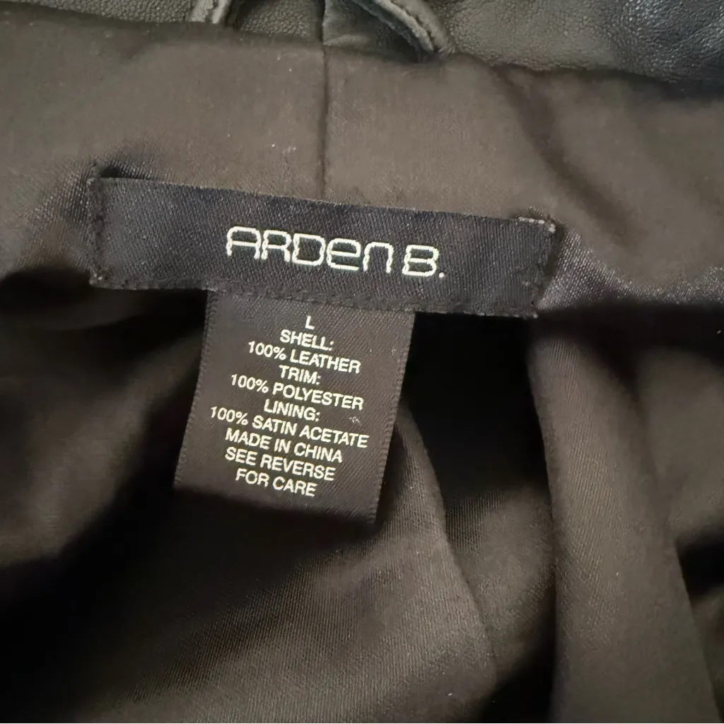 Vintage Arden B Leather Jacket Women Black victorian Biker Steampunk Short SZ L - Image 6