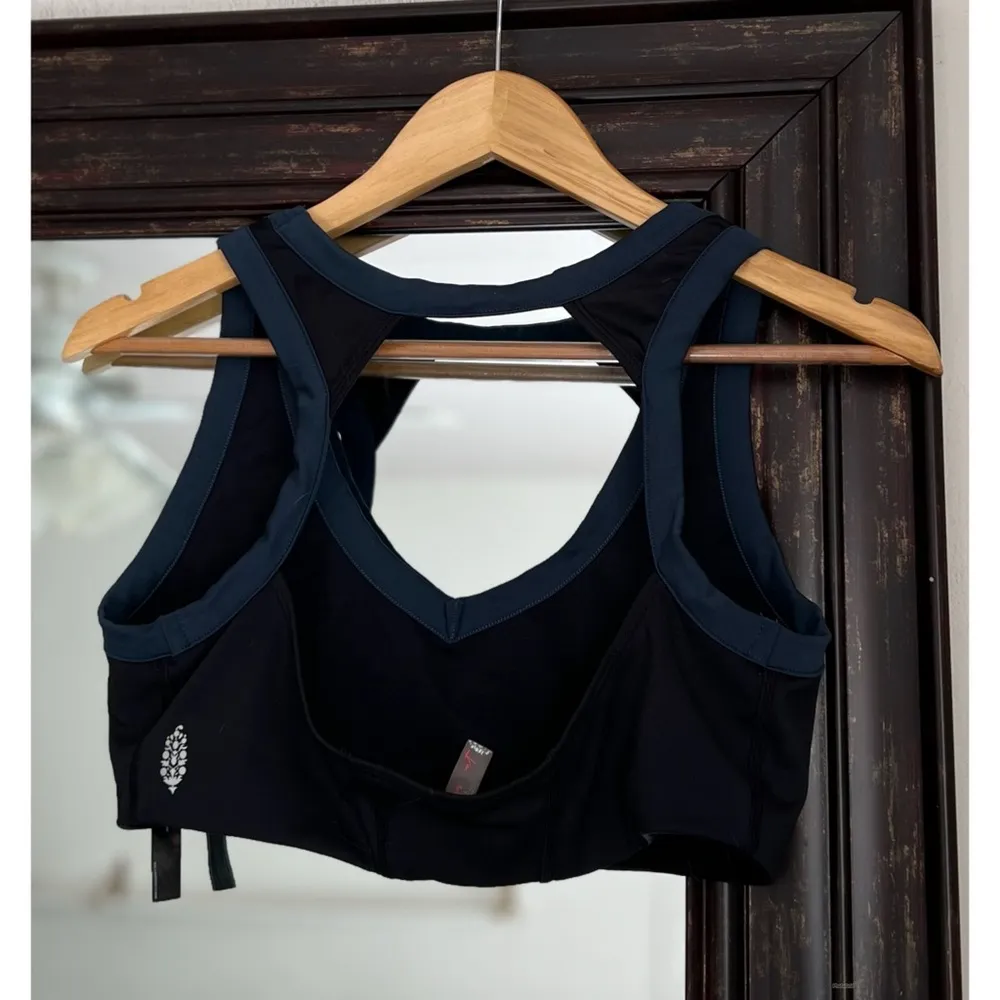 Free People Movement Rebel Black Teal Trim Sports Bra - Image 3