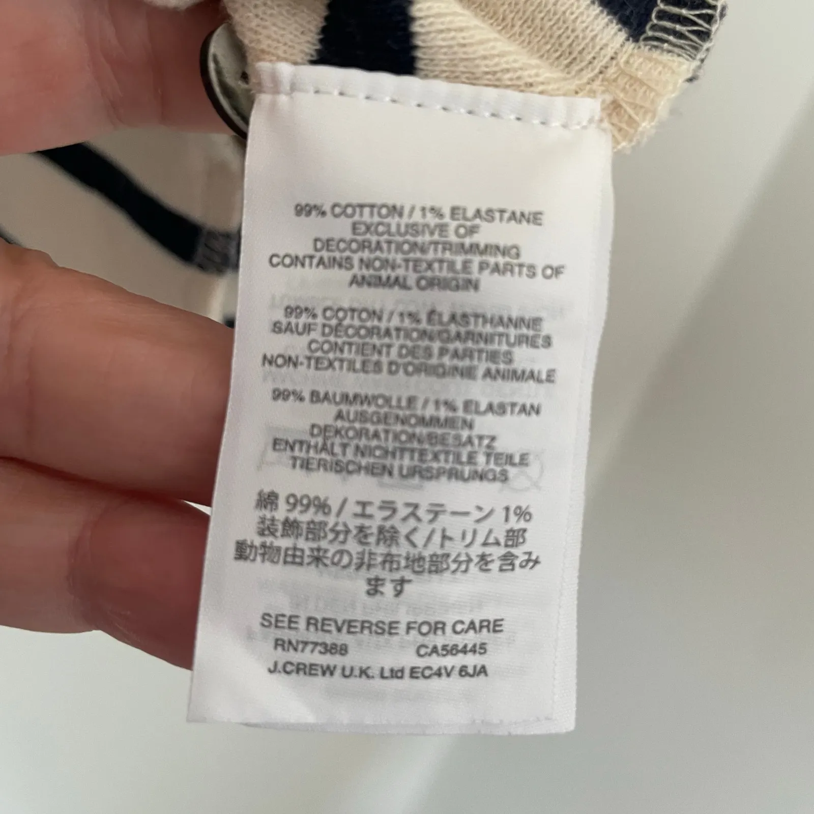 J.Crew Sz L striped V - Image 9