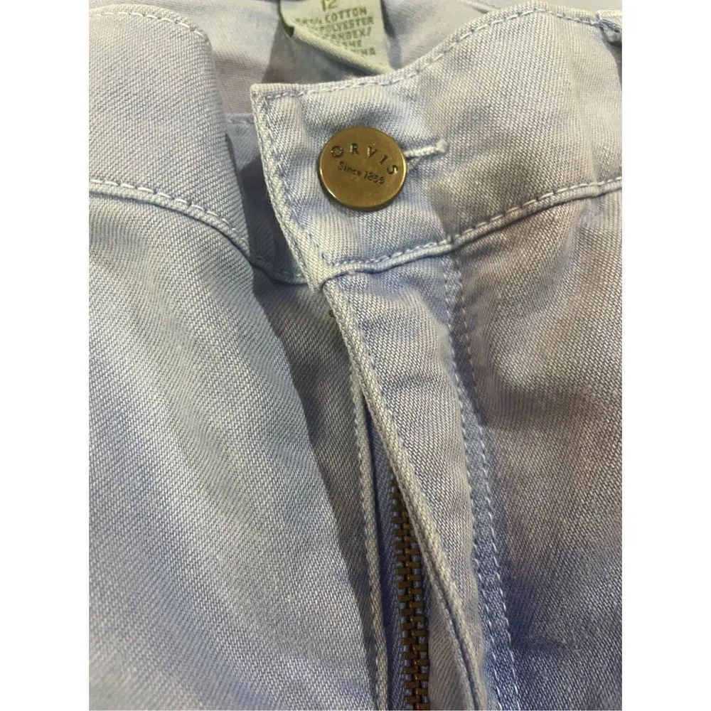 Orvis blue denim mid rise straight leg jeans size 12 - Image 8