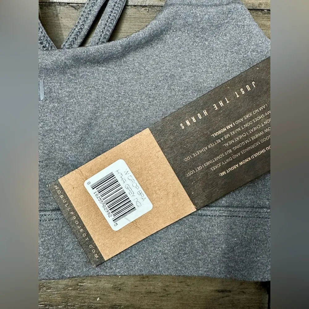 NWT NOBULL Plush Heather Sports Bra - XS - Heather Grey - Image 5