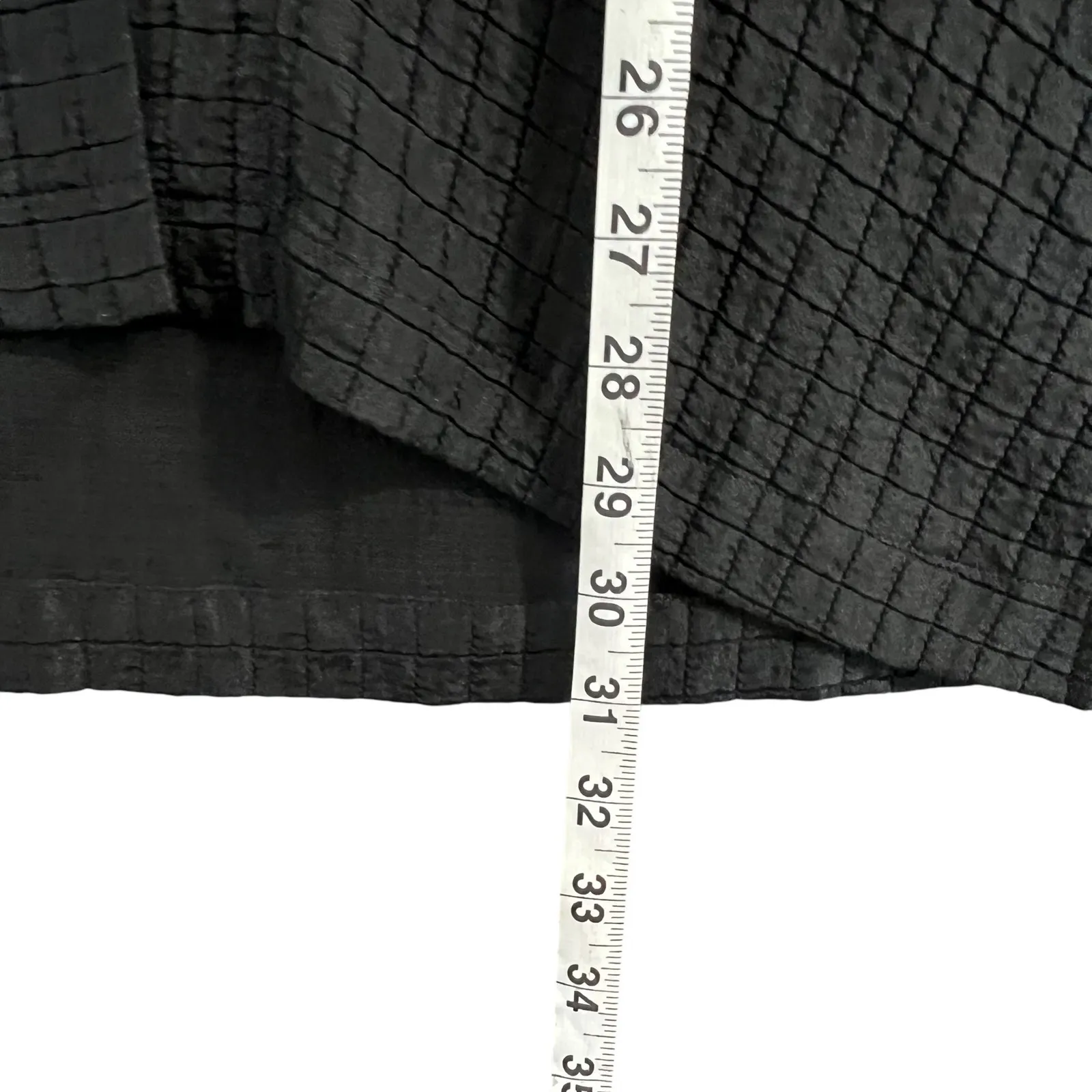 Eileen Fisher Jacket XS Black Silk Crepe Quilted Frog Buttons Mandarin Timeless - Image 9