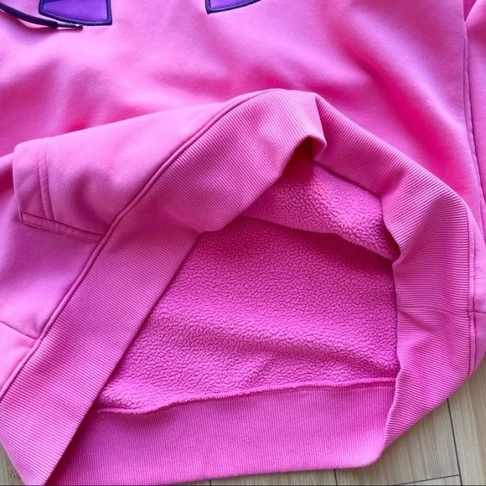 Striped Logo Storm Hoodie Pullover in Pink Size Medium M Womens - Image 6