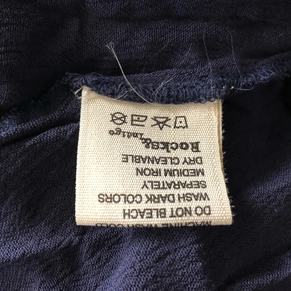 Rocks & Indigo Boho Top Embroidered Tassels Peacoat Navy Size L NEW - Image 14