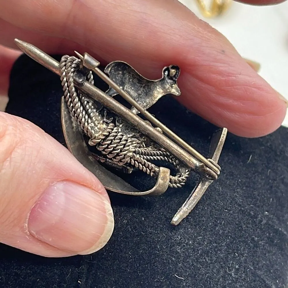 Vintage early C clasp brooch from Oberammergau in the Bavarian Alps, Germany. Silver - Image 2