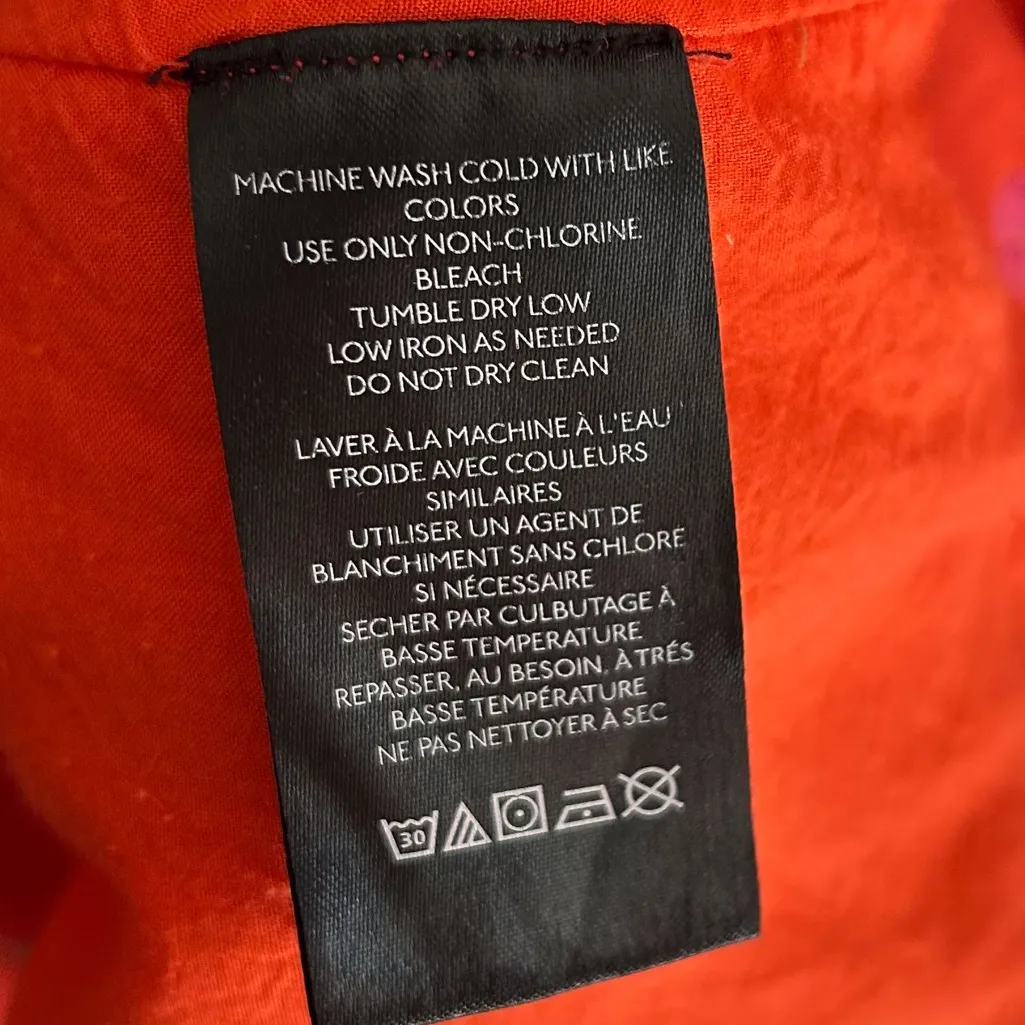 UO Liliana Side Slit Midi Dress Red Floral Medium Open back Cottagecore - Image 7