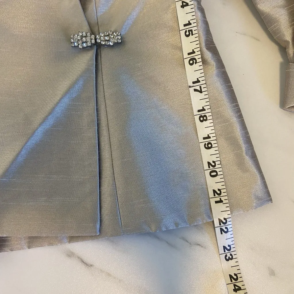 Alex Evenings Formal Suit Womens Size 6 Champagne Shimmer Skirt Jacket Wedding‎ - Image 15