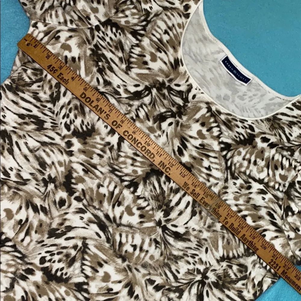 KAREN SCOTT sweater 3/4 sleeves scoop neck soft cotton cozy fuzzy NEW size XL - Image 5