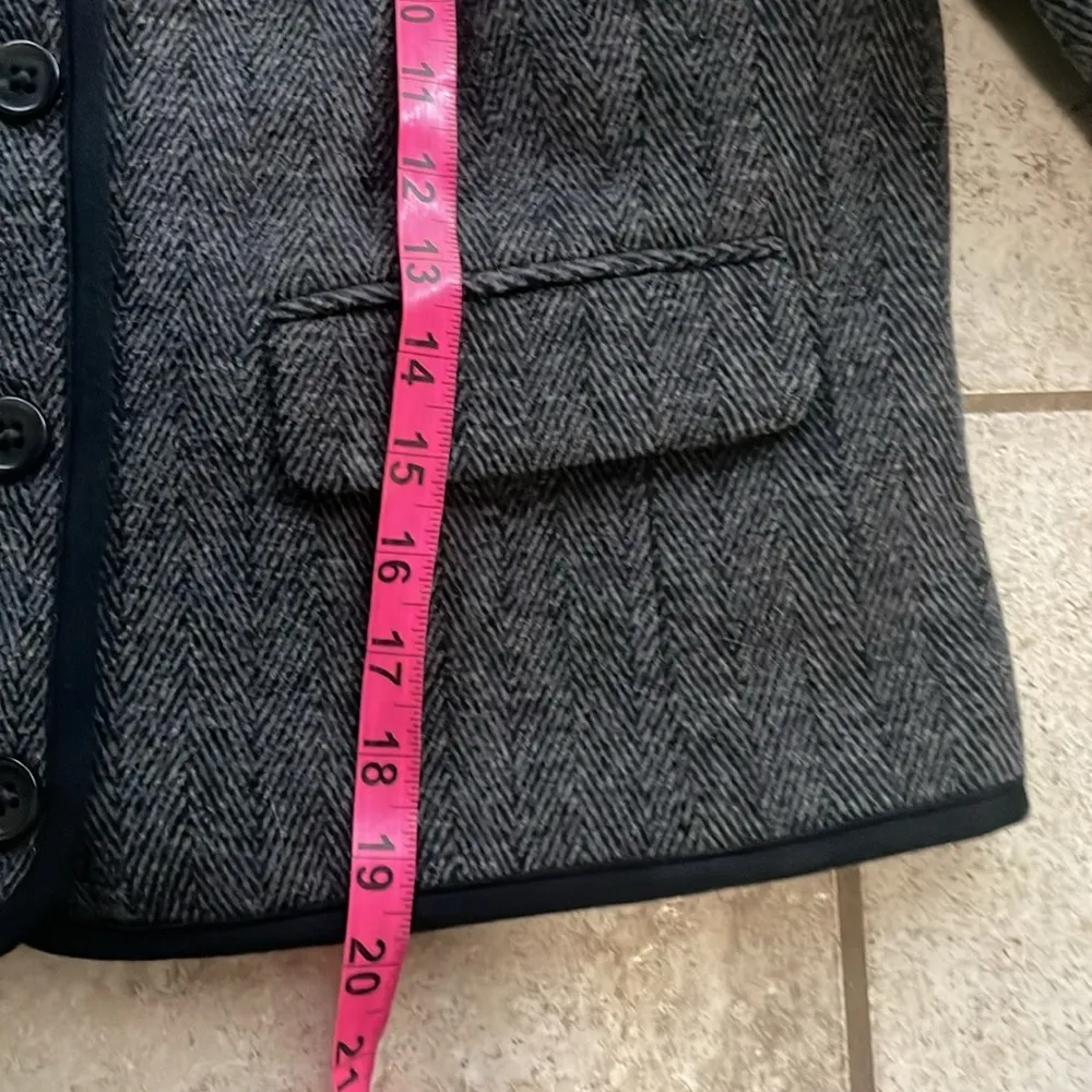 J.Crew Wool-blend Herringbone Lady Jacket Heathered Grey Herringbone - Image 14