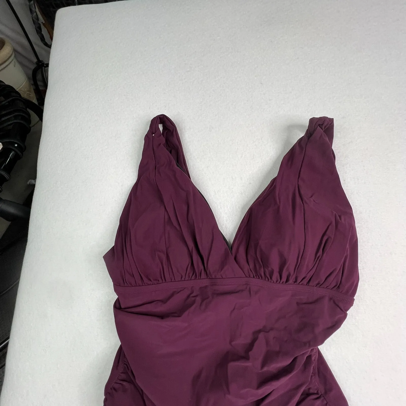 La Blanca by Rod Beattie One Piece Swimsuit Size‎ 14 Purple Plunge Monokini - Image 9