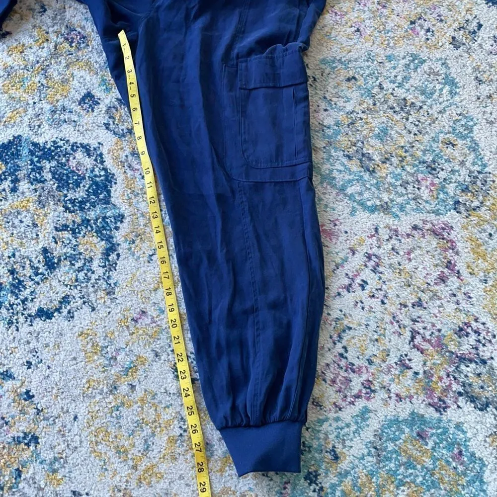 INC International Concepts navy utility jogger pants, cargo pockets. Women’s L Blue Size L - Image 8