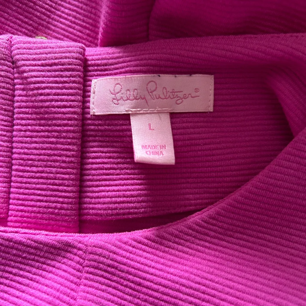 Lilly Pulitzer Vibrant Pink Long Sleeve Dress - Image 5