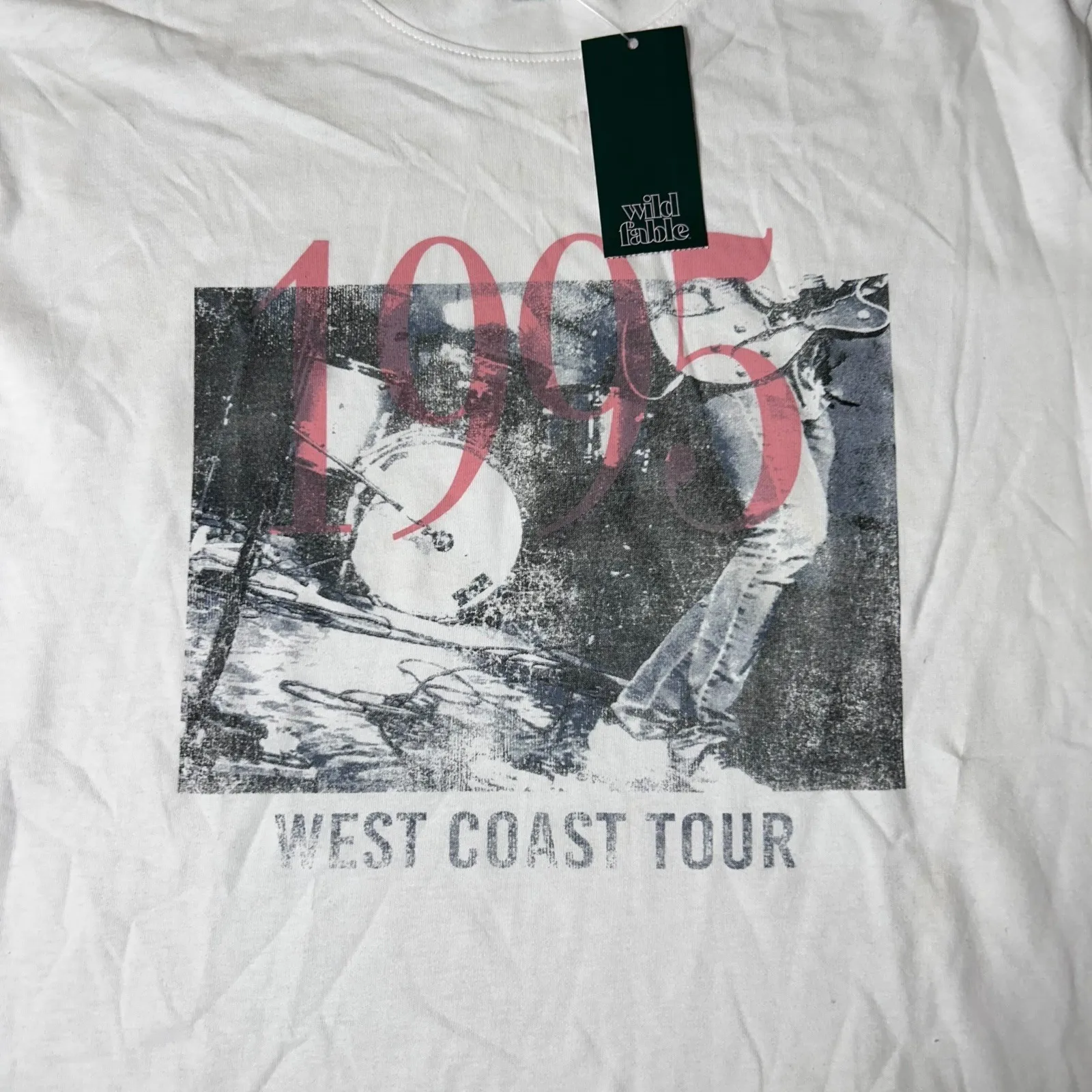 New Wild Fable Graphic Tee Womens XS 1995 West Coast Tour‎ Graphic T-Shirt - Image 5
