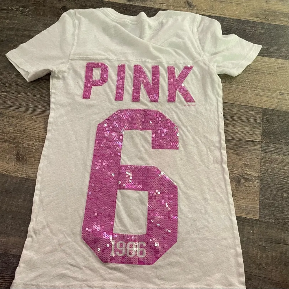 Victoria’s Secret pink bling shirt sleeve shirt - Image 3