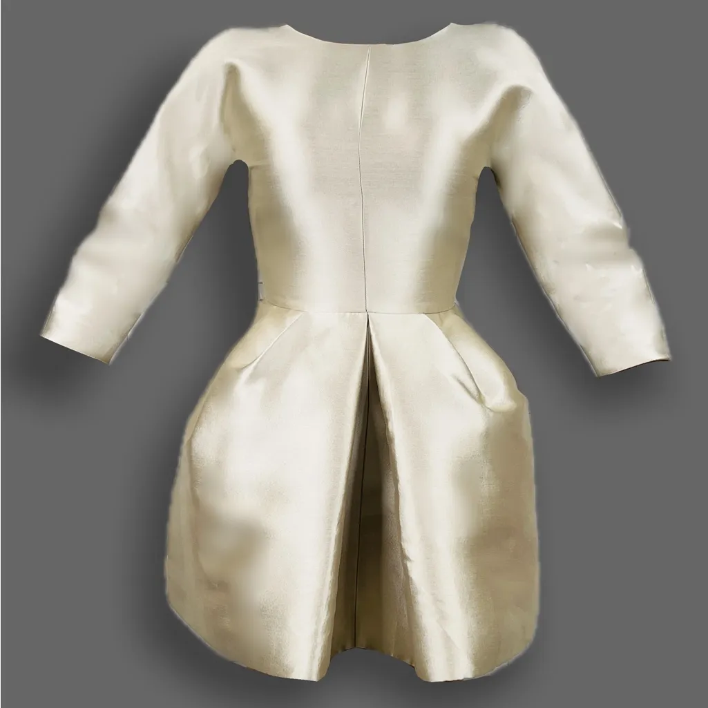 The 2nd Skin Co Champagne Silk bubble Dress Tan Size 2 - Image 2