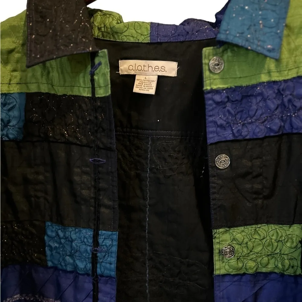 C.L.O.T.HES MOD jacket/blazer/blouse‎ size L Blue Size L - Image 8