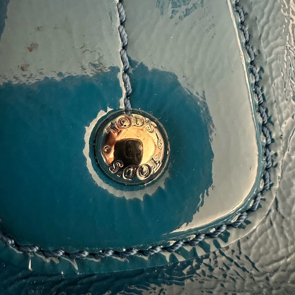 Tod’s Patent Leather Blue‎ Drawstring Tote Bag - Image 15