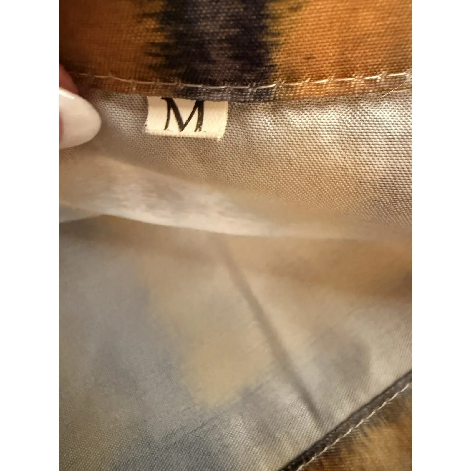 Orange Black Plaid Button - Image 5