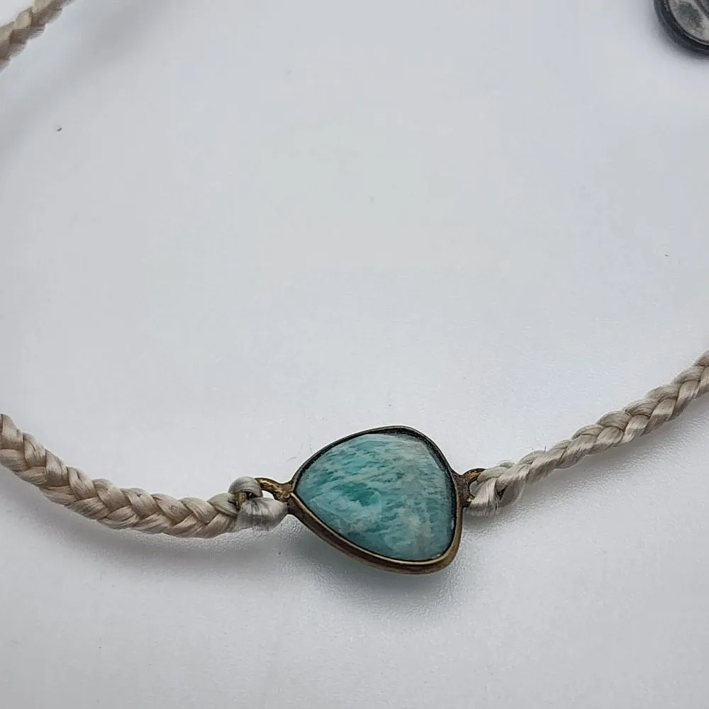 Pura Vida Cream & Amazonite Adjustable Cord Bracelet - Image 3