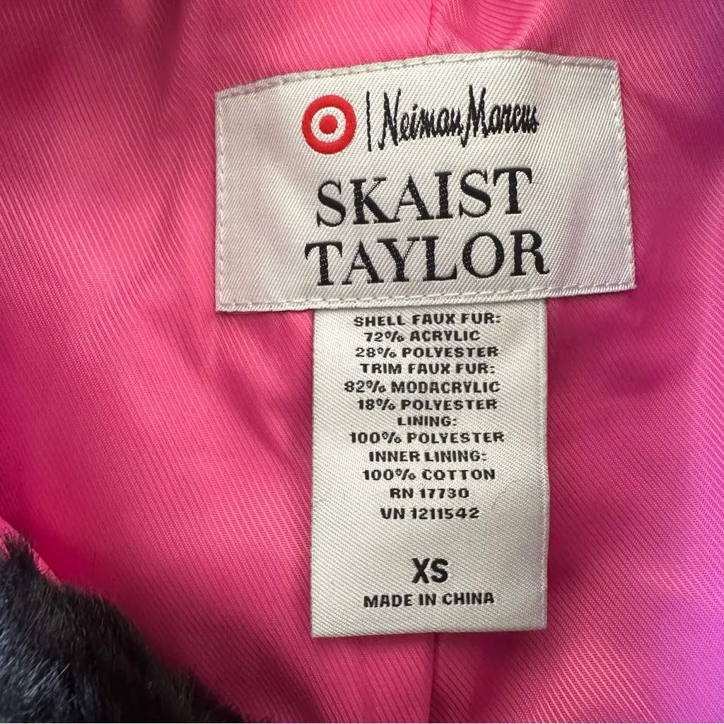 Skaist Taylor Neiman Marcus Black Faux Fur Vest Size XS - Image 5