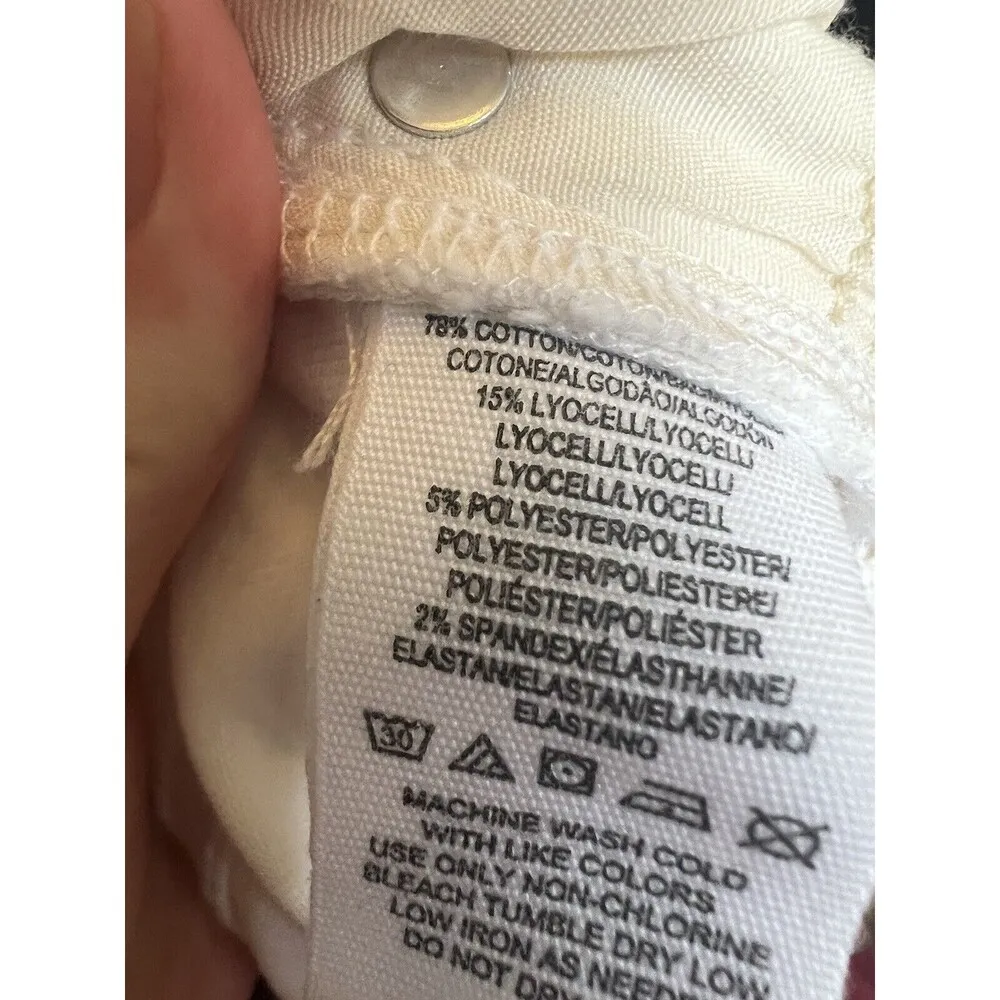 FREE PEOPLE SOLID WHITE SKINNY JEANS SIZE 27 (L9) - Image 3