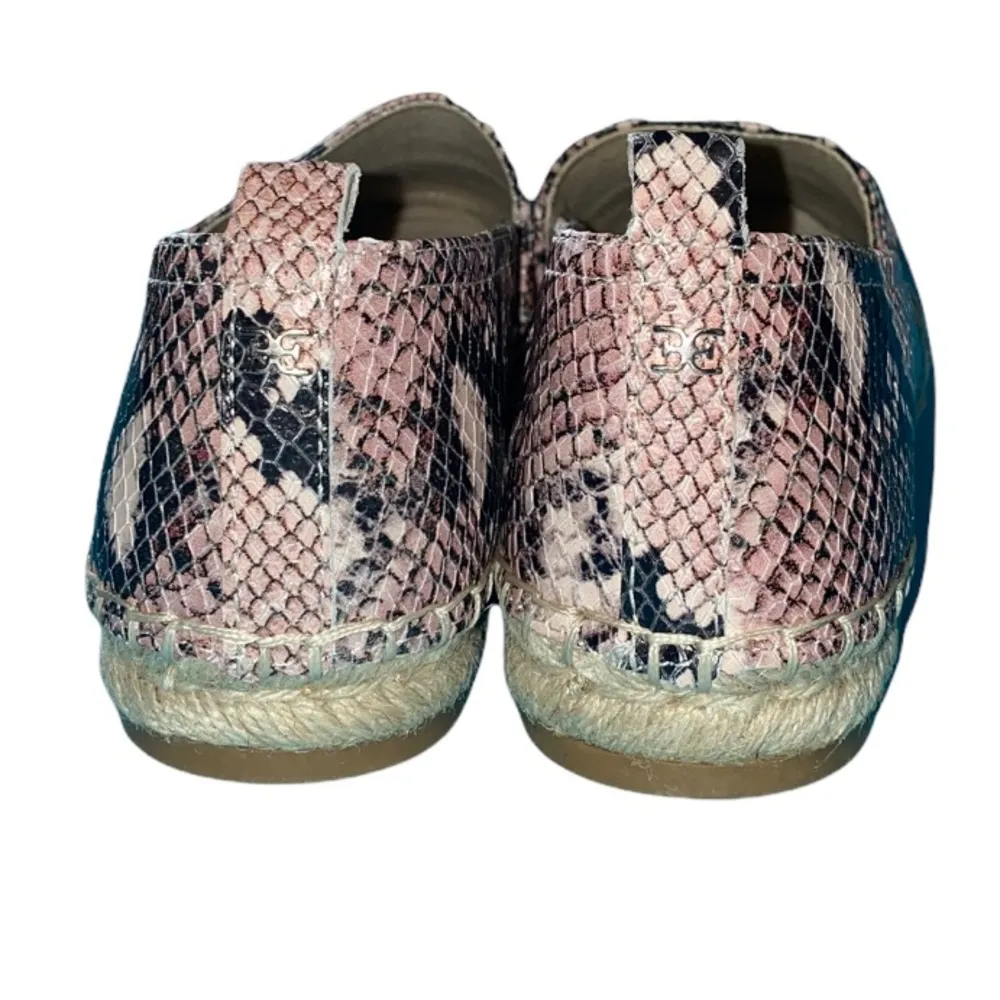 Sam Edelman Khloe Slip-On Espadrille Mesa Nude Snakeskin Shoes Size 8 - Image 6