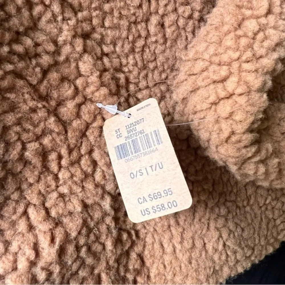 PINK VS Tan Sherpa Tote Bag - Image 6