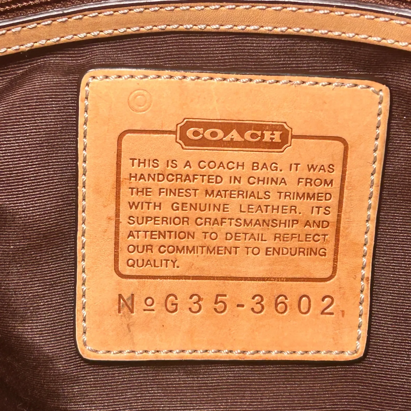 Vintage Coach 3602 Red Signature Jacquard Tote‎ Bag Leather Trim Y2K Large - Image 13