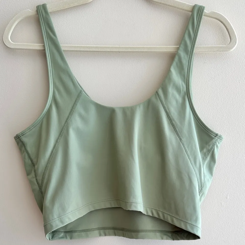 Light Green Racerback Sports Bra, Workout Gear, Women’s Activewear, Size Large - Image 8