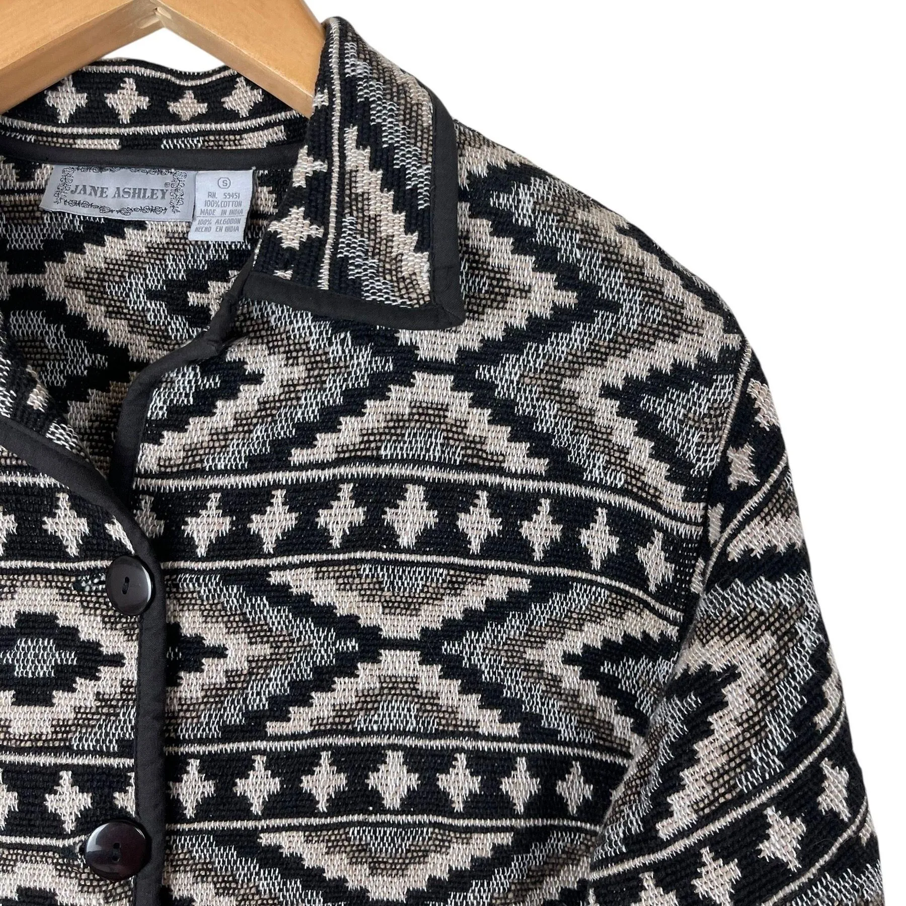Vintage Jane Ashley Western Aztec Cowgirl Tapestry Boxy Barn Jacket Womens Small - Image 2