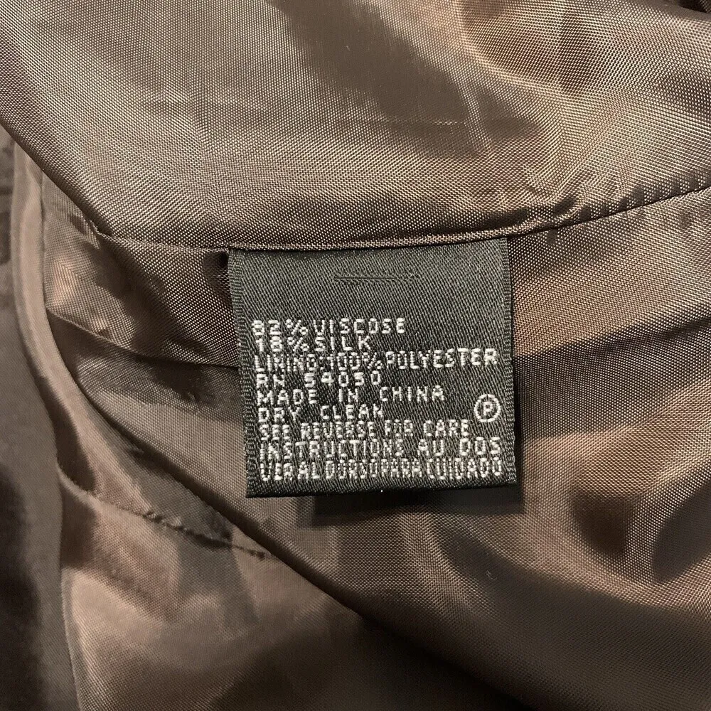 Kasper Womens Size 8 Multicolor Stripe Silk Blend MetallicTextured Blazer Jacket - Image 5