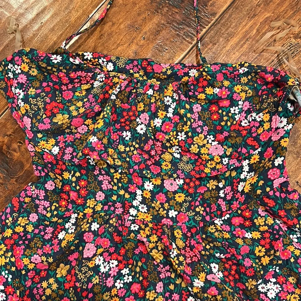 Floral print halter tie up dress - Image 6