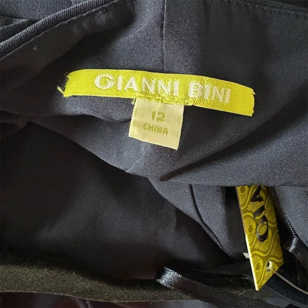 Gianni Bini Size 12 Navy Stella Sleeveless Ruffle Jumpsuit Party Cocktail - Image 9