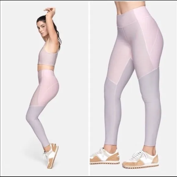 Outdoor Voices 7/8 Tri Tone Leggings Pink Space Dye High Rise Med - Image 2