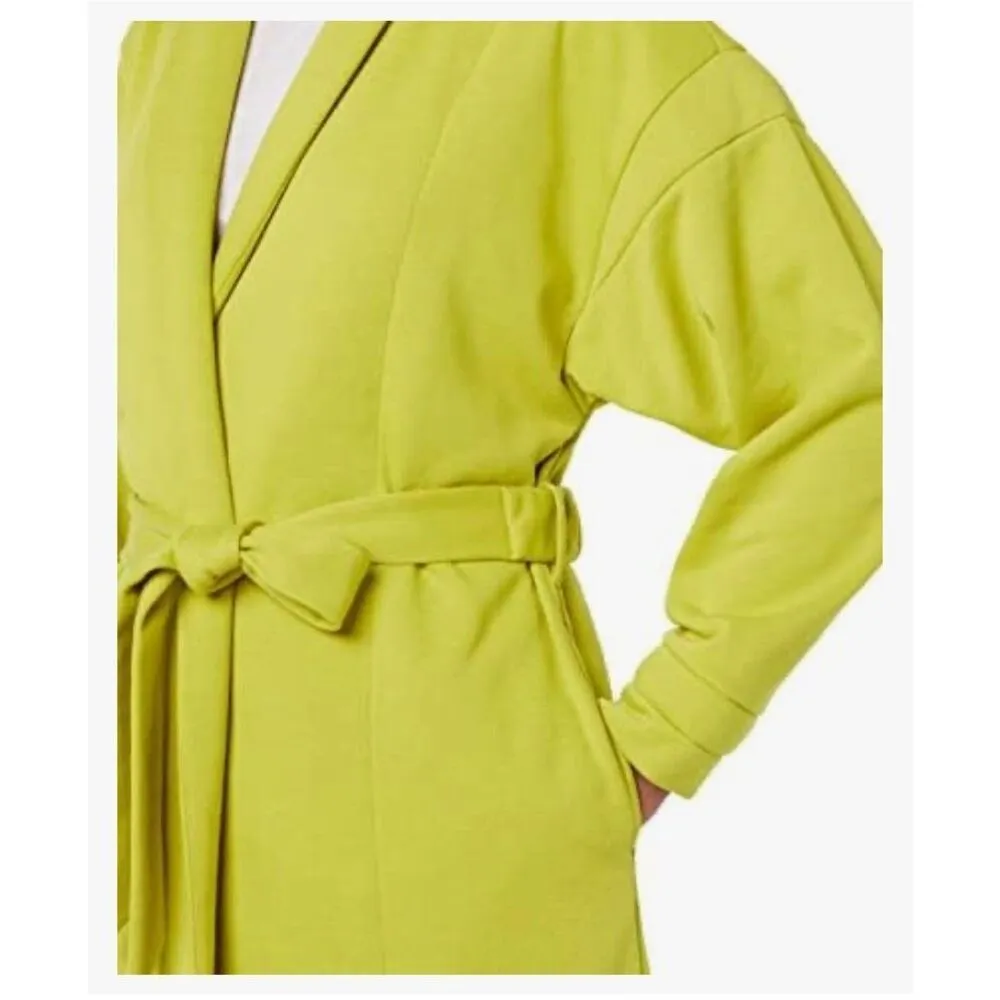 NEW TEREA Women's Alaina Wrap French Terry Jacket S NO BELT Green - Image 8