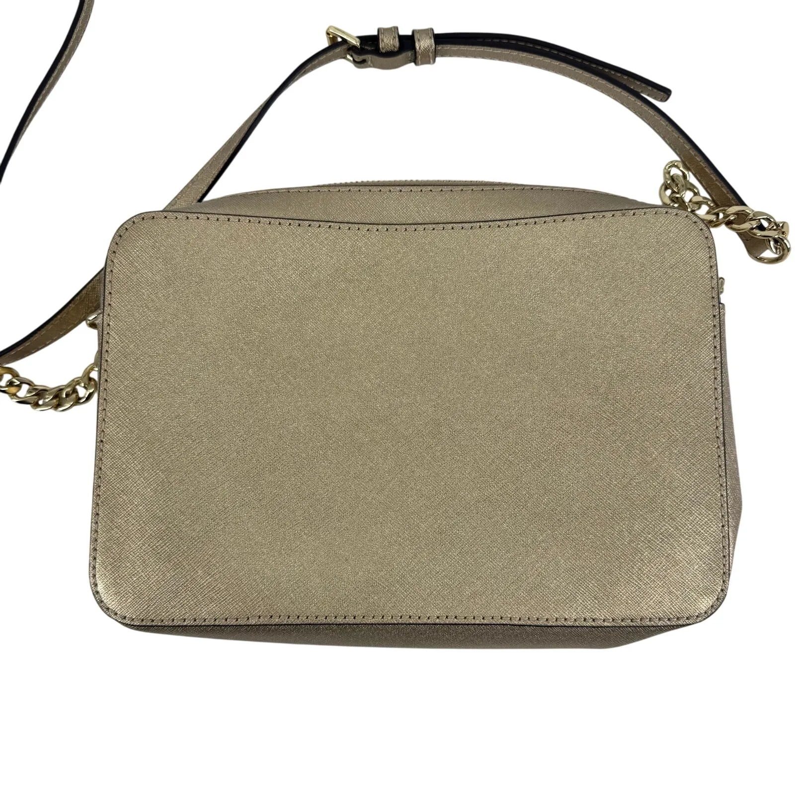 Michael Michael Kors Jet Set crossbody bag in Gold - Image 2